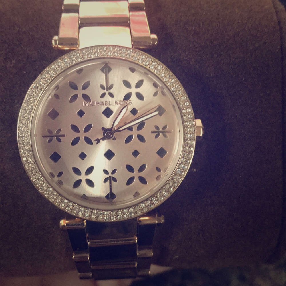 Michael Kors Rose Gold/crystal watch